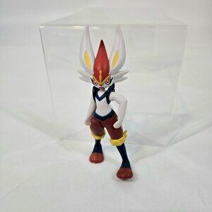 Pokemon Cinderace Action Figure Battle Feature Kicking Leg 2021 Jazwares 5"